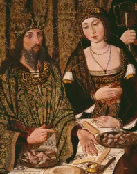 Das Leben des heiligen Thomas in Indien, das Hochzeitsfest des Königssohns von Andropolis (Detail)